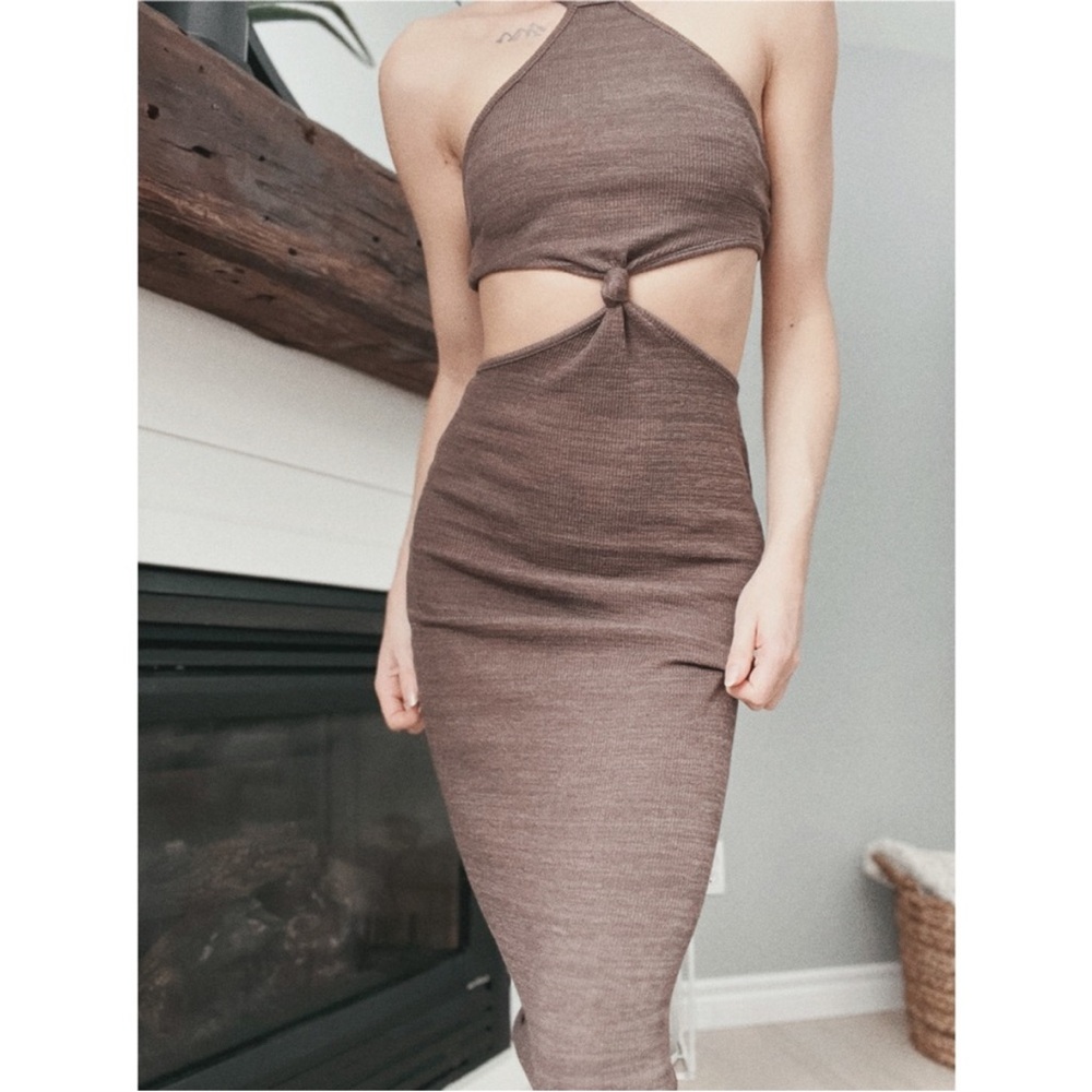 White Fox Boutique Chocolate Backless Dress